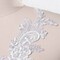2 Pieces Shimmery White Silver Lace Applique Set With Pearl And Sequin Details 8.5 By 3.5 Inches